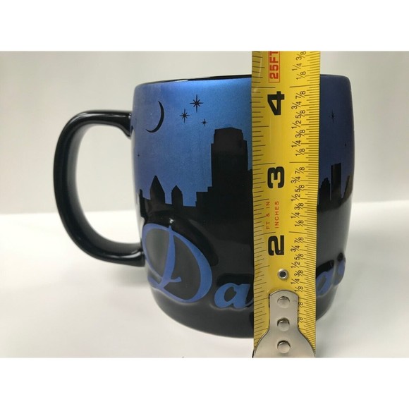 Dallas City Skyline Coffee Tea Mug Blue Night Americaware 2014 - Picture 4 of 5